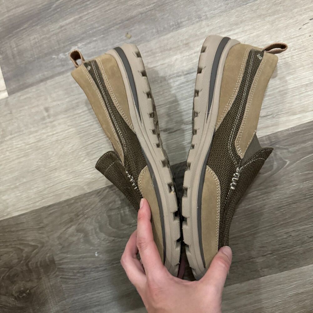 Skechers Superior Milford Sneakers Men's 10 Tan Relaxed Fit Slip-on Casual Shoes - Picture 5 of 10